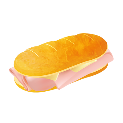 Mini sandwich jambon et beurre au sel de Guérande