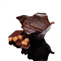 Cacao hart chocolade hazelnoot muffin
